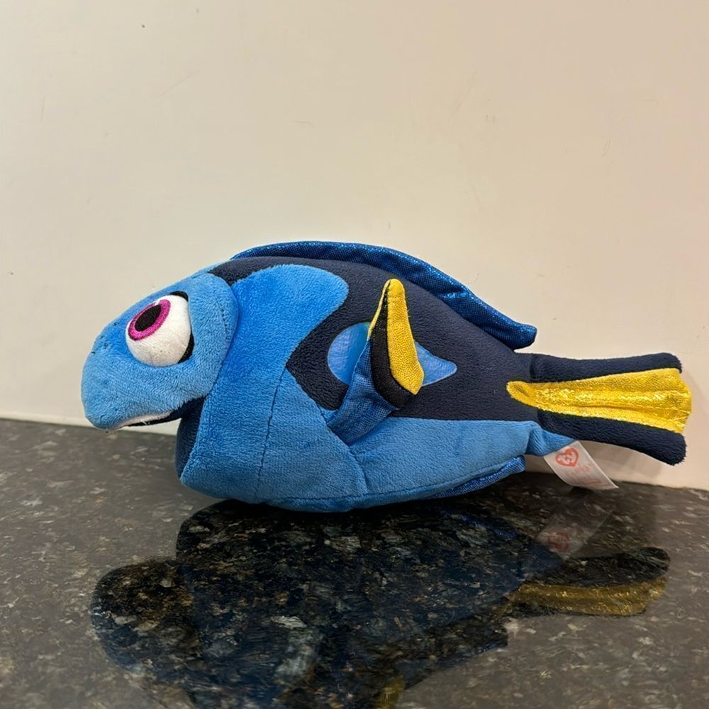 Disney Pixar Finding Dory Ty Sparkle Dory Plush Stuffed Animal Fish Nemo Toy